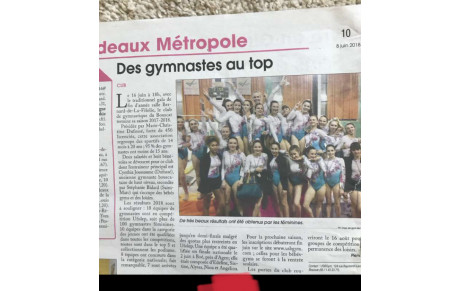 Revue de presse : Nos gymnastes au Top !